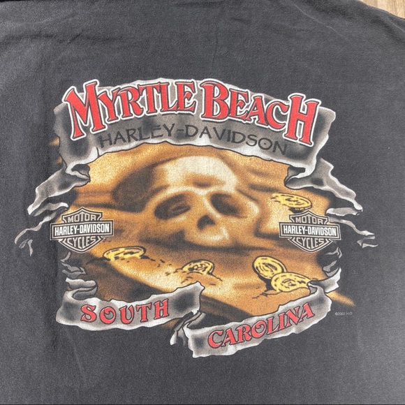 Vtg Harley-Davidson 2002 Myrtle Beach Spring Bike Week Shirt Cruisin The Coast - Picture 5 of 8
